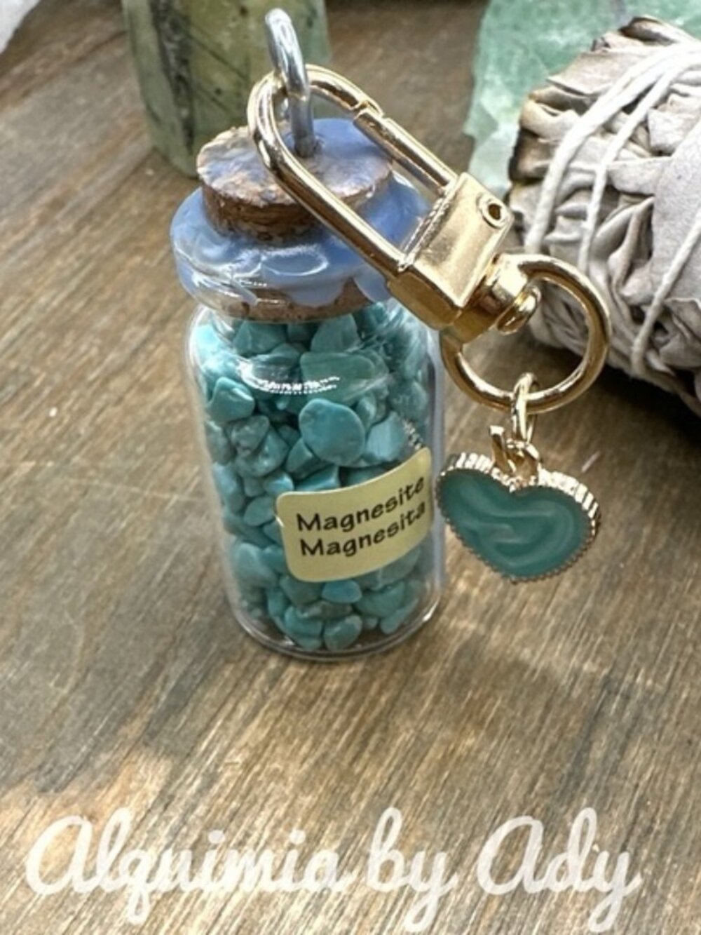 Secret Companion + gemstones bottle chips + Bag charm
